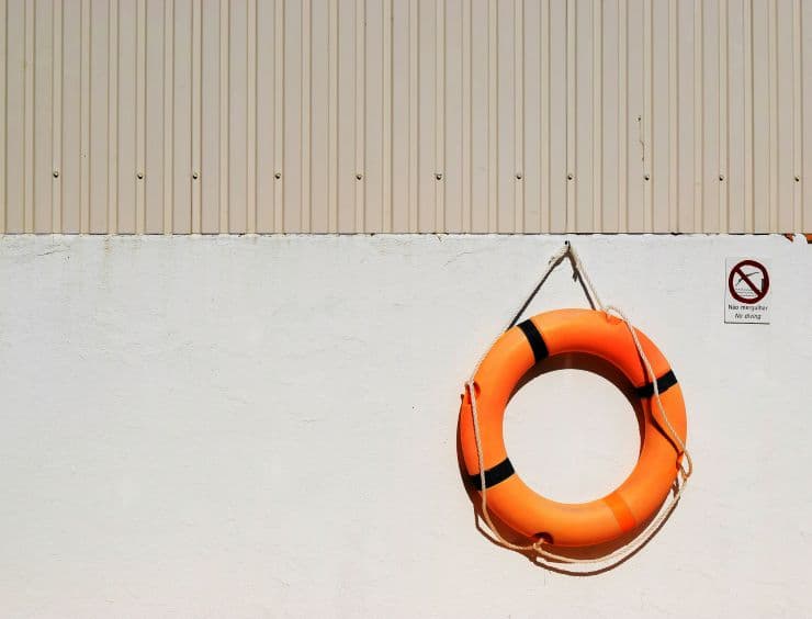 Lifebuoy on a wall